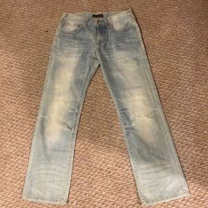 Guess Calan Low Rise Straight Leg distressed Jeans
